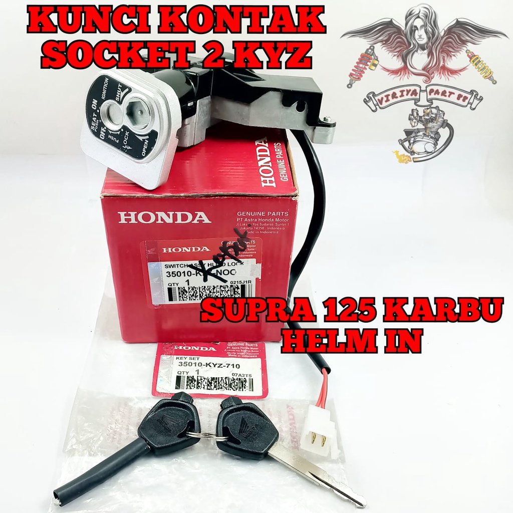 KUNCI KONTAK SET HONDA AHM KYZ SOCKET 2 KUALITAS ASLI ORIGINAL HONDA AHM PRESISI PAS DAN TINGGAL PAS