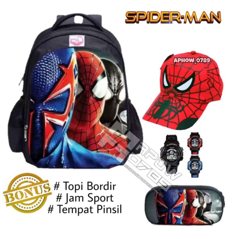 tas fashion sekolah  anak tk karakter spiderman marvel  termurah