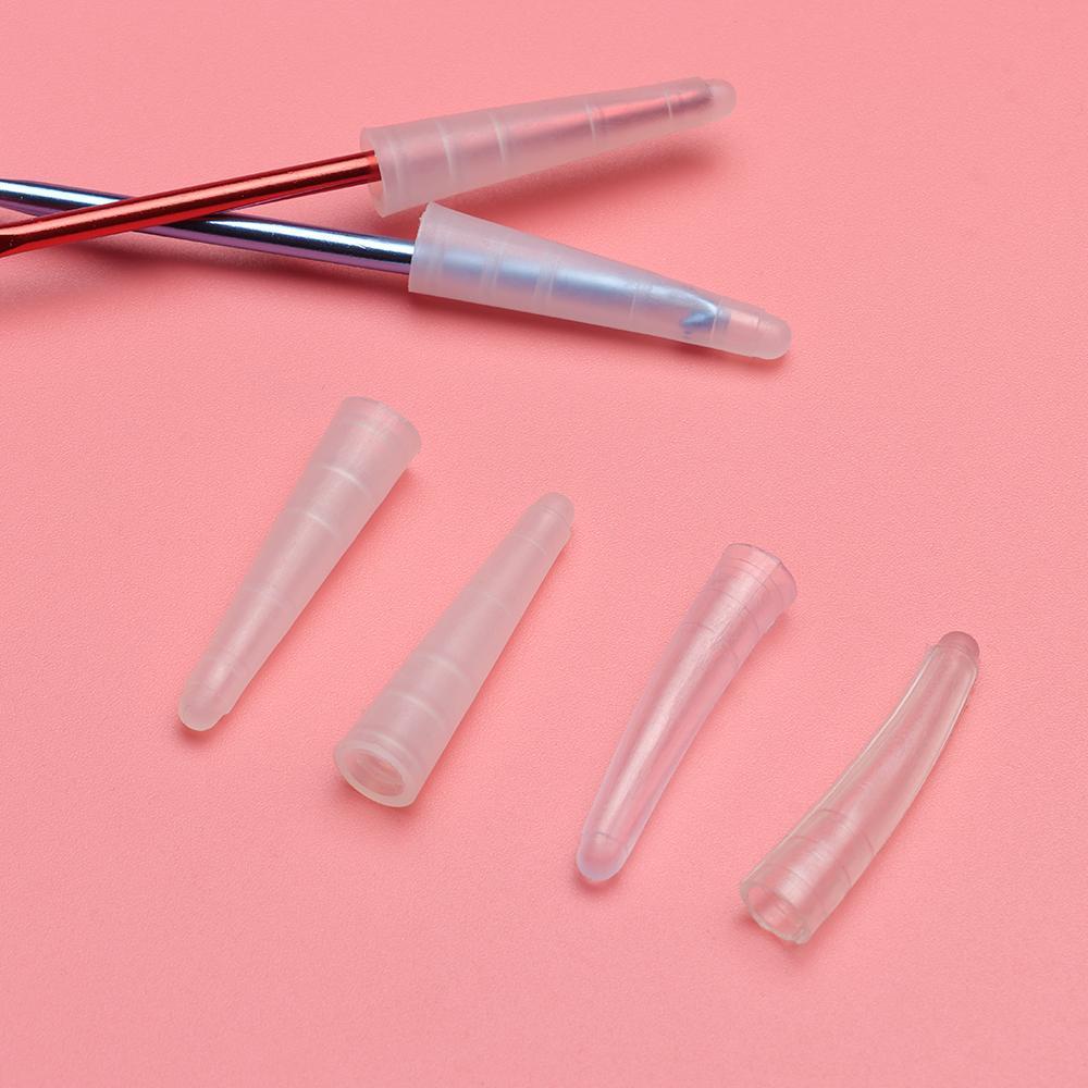 Solighter 10Pcs Pinset Penutup 2.6 * 0.6cm Bagian Alat Soft/Hard Grafting Eyelashes Tweezer