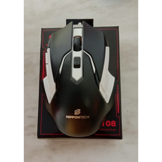 Mouse Wireless Nippontech M108 / Mouse Gaming Wireless Nippontech M108 Tombol ON OFF