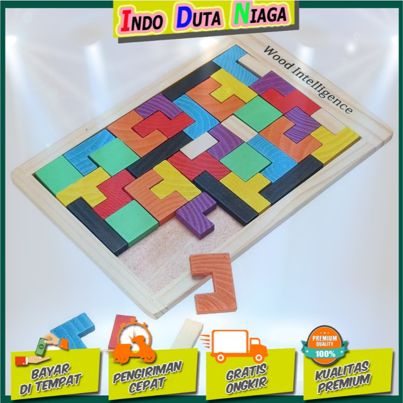 Mainan Puzzle Tangram Tetris