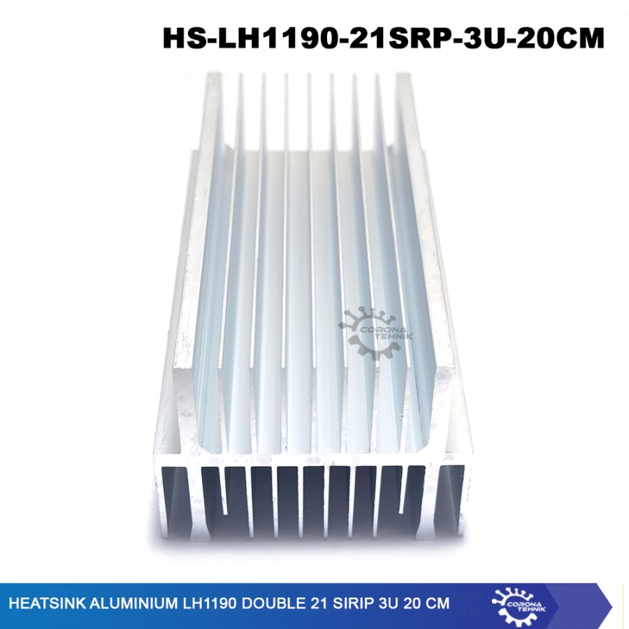 LH1190 Double 21 Sirip 3U 20 cm - Heatsink Aluminium