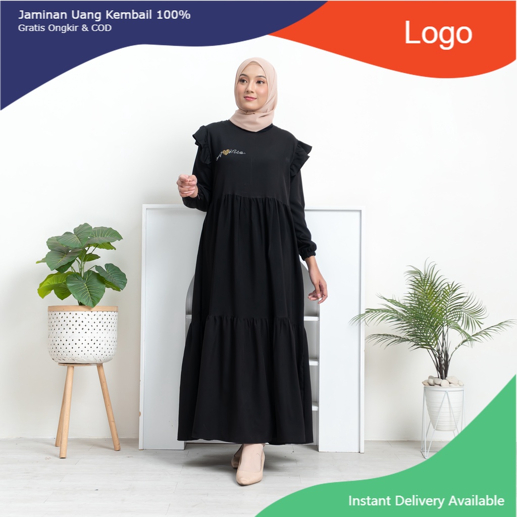 Renata Dress - Terlaris Gamis Fashion Wanita Remaja Elegan Modern Kondangan Model Terbaru | Tunik Mu