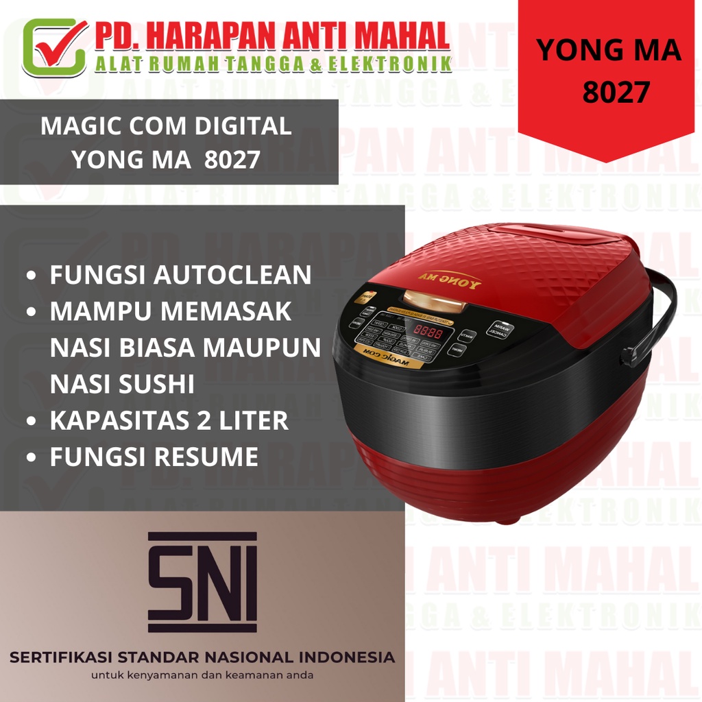 MAGIC COM YONG MA  8027/ MAGIC COM DIGITAL YONG MA  8027/ RICE COOKER YONG MA  8027/ MAGIC JAR YONG 