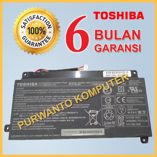 Original Baterai Laptop TOSHIBA Satellite P55w-C5204 P55W-C5208-4K P55w-c5208x Chromebook CB30 CB30-