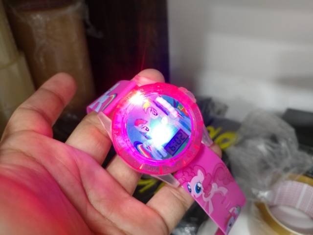 Jam Tangan Anak Digital Karakter Little Pony Lampu Proyeksi Dan Melody 4 Warna