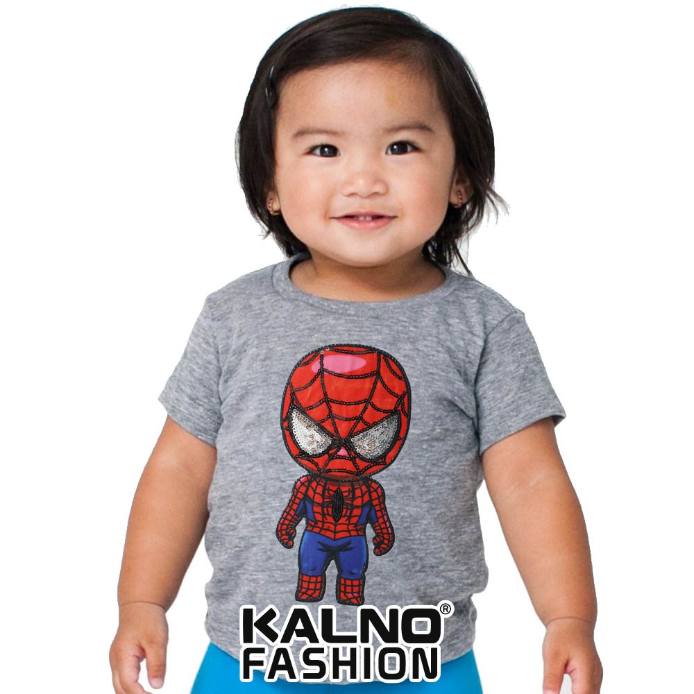 kaos baju anak SPDERMAN berdiri umur 1 - 7 tahun, baju anak super hero, baju anak karakter