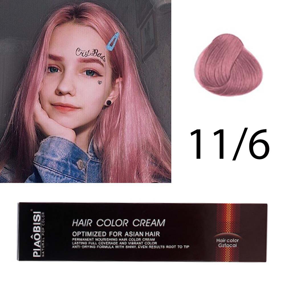 PIAOBISI 11.6 PINK GOLDEN BLONDE color cream / pewarna cat rambut