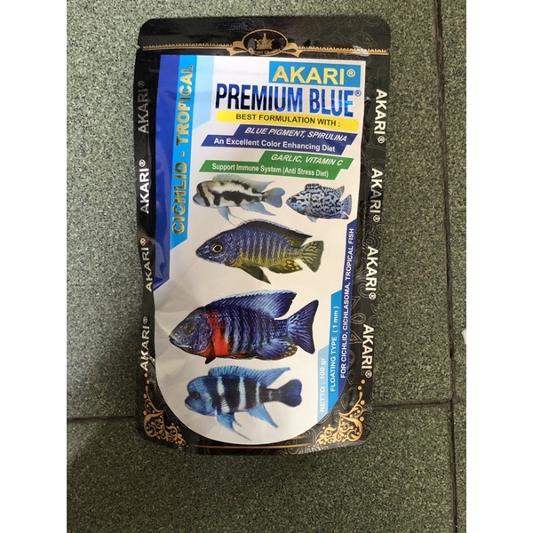 MAKANAN IKAN AKARI PREMIUM BLUE kemasan 100gr