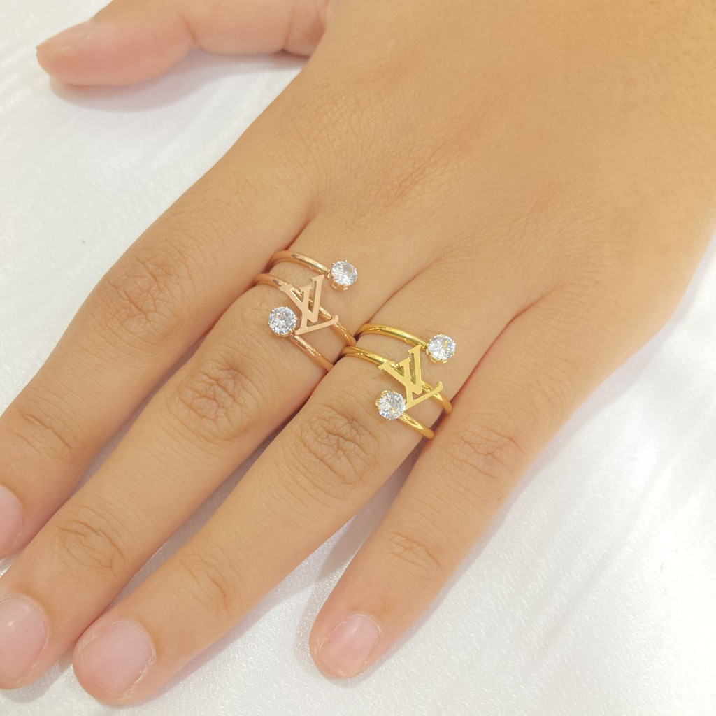 Cincin Titanium Branded Perhiasan Cincin Untuk Wanita Korean Style