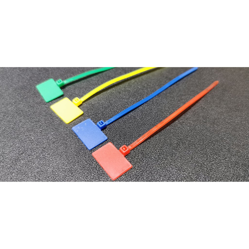 Maker TIE 4 WARNA PANDA 10cmx3mm Pengikat Kabel label / cable Ties