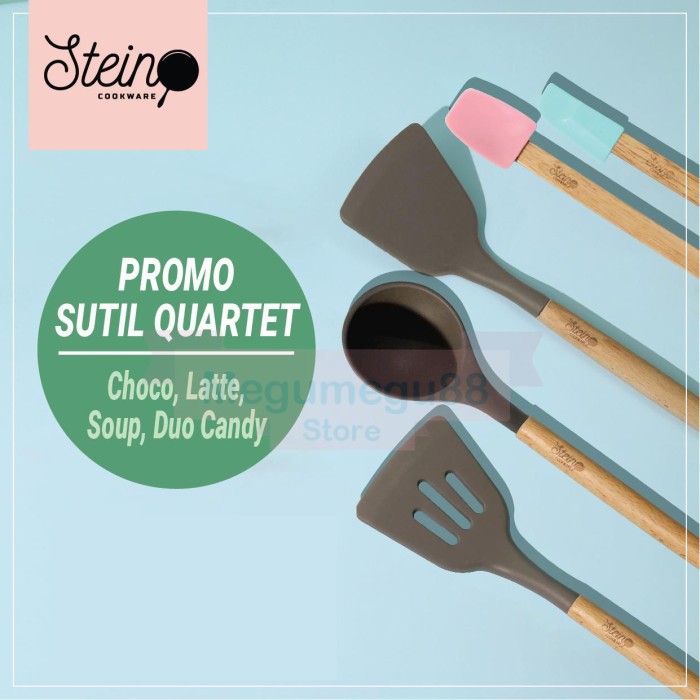 PROMO !! Stein Cooking Tools Spatula Set/Quartet Set Sutil