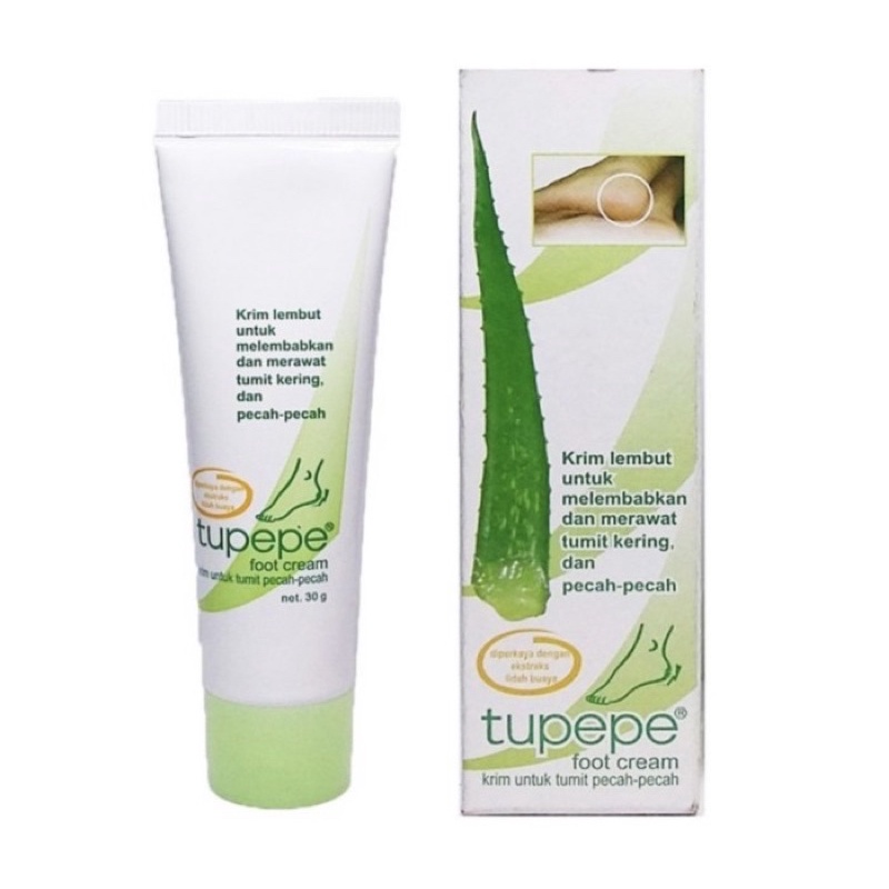 Tupepe foot cream 30 gram ( krim tumit pecah2 )