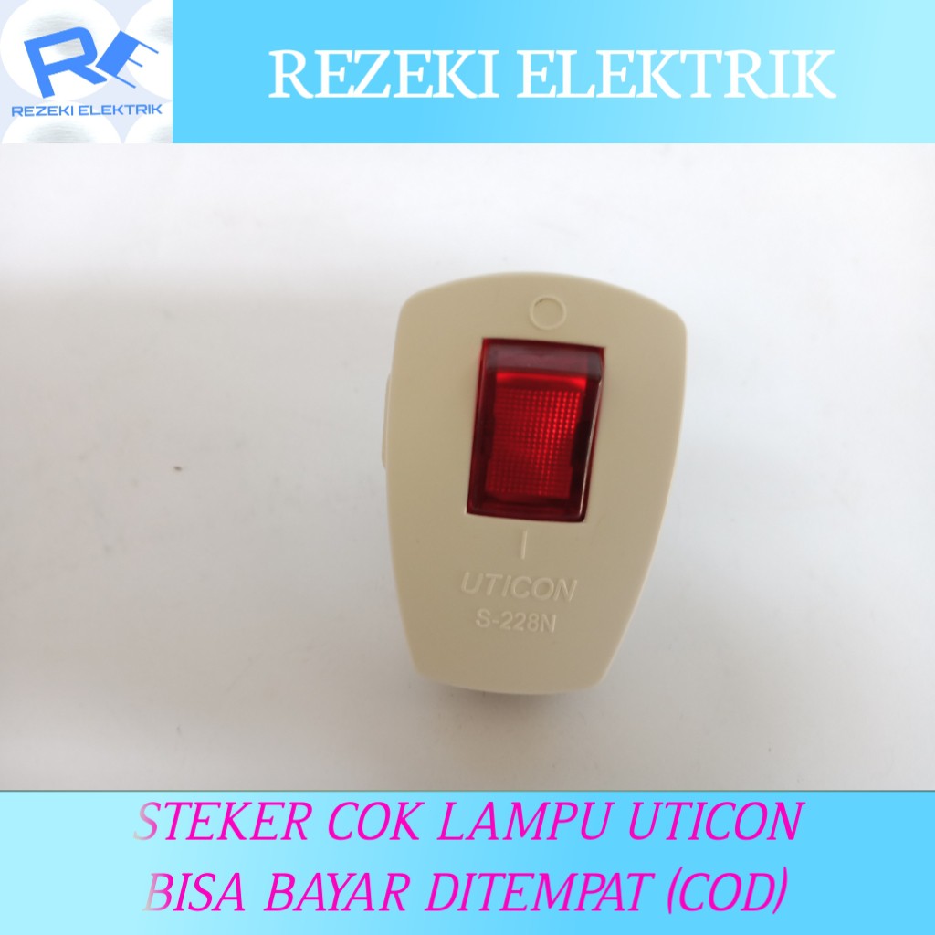 Steker Arde Saklar Lampu s-228n uticon/ cok lampu uticon s228