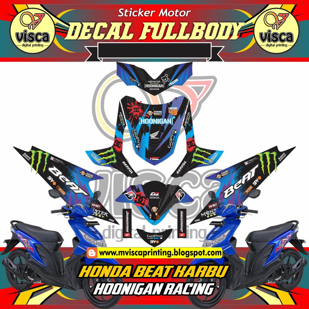 25 Inspirasi Keren Stiker Variasi Motor Beat Karbu 