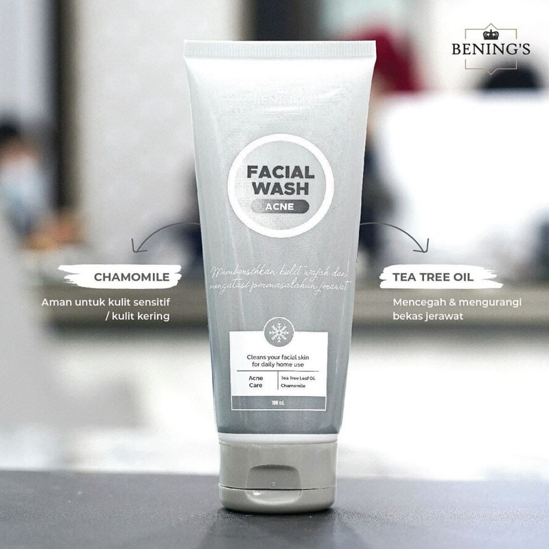 Facial Wash Acne Benings Skincare by Dr Oky (Benings Clinic) Leaf Oil, Chamomilla