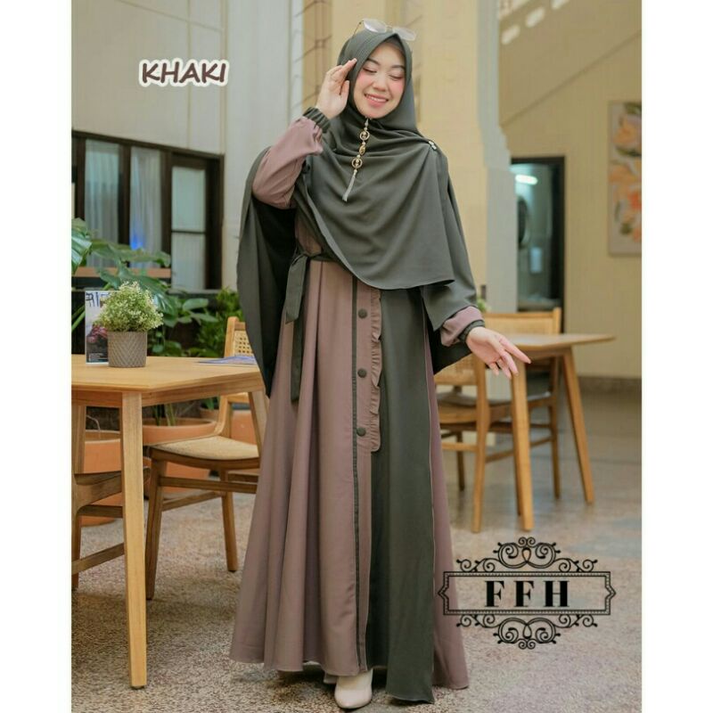 (Ready Stok) [Ori FFH] Set Syari' ITY CREPE DZAMIRA ORIGINAL FFH