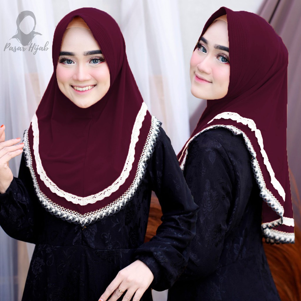 Jilbab Instan Inayah Hijab Instan Jersey Premium Kerudung Bergo Pasar Hija'b