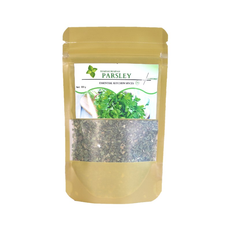 Daun Parsley Flakes peterseli Kering Organik Mpasi Dried Leaves Bumbu Dapur Rempah Herbal Asli Murni