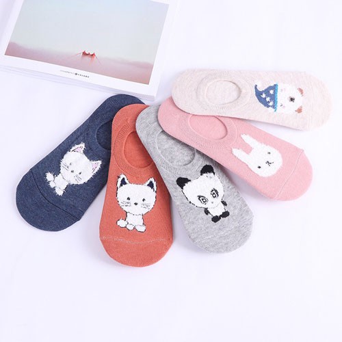 Kaos Kaki Wanita Invisible Socks Non Slip Untuk Dewasa D1223