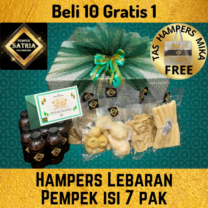 

Hampers hadiah parsel gift parcel kado pempek mpek empek Satria beku
