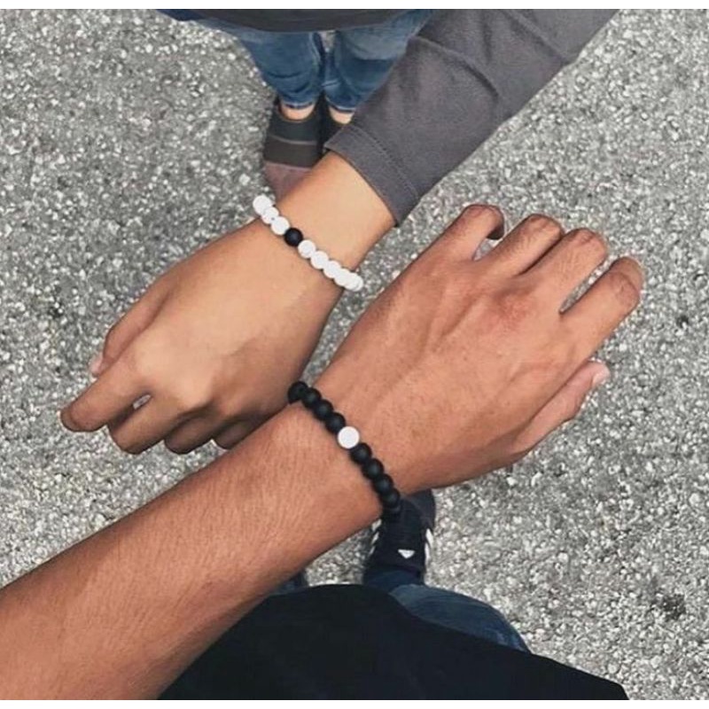 Gelang Pasangan Marble Knot Beads Bracelet Couple Marmer