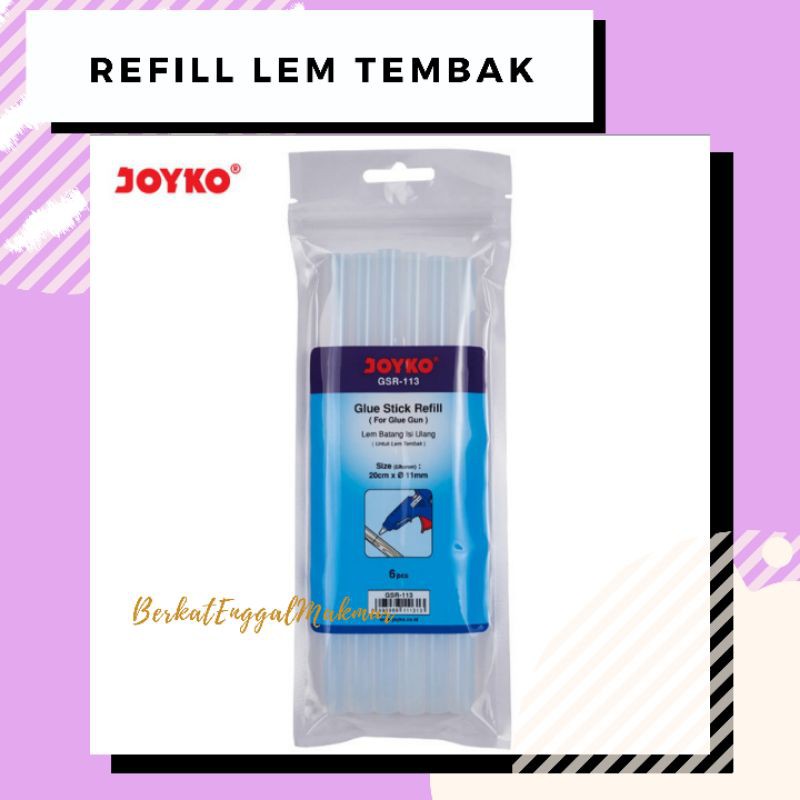 

Glue Stick Refill GSR-113 Isi Lem Tembak Joyko isi 6 Pcs