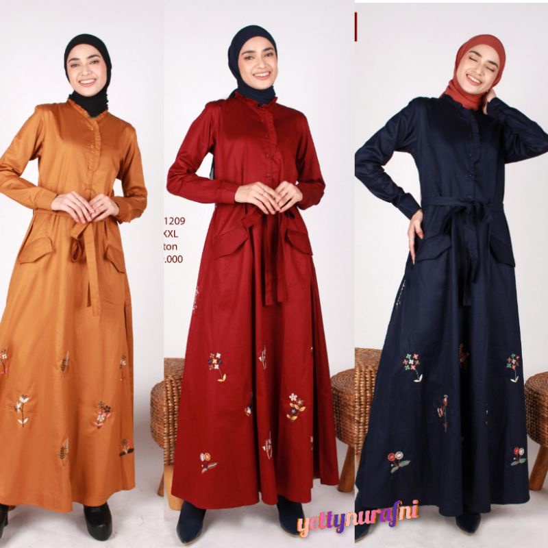 Terbaru Gamis Wanita DANNIS A211209 Maroon - Navy - Vanhouten