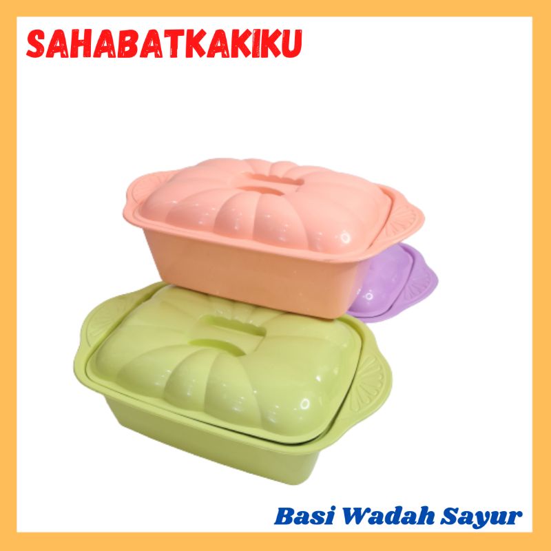 Basi Wadah Makanan / Basi Wadah Sayur / Wadah Prasmanan / Tempat Sayur Tutup Prasmanan