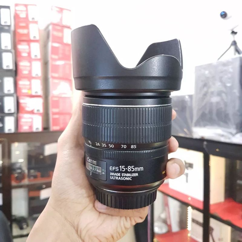 lensa wide canon efs 15-85mm f3.5-5.6 for canon dslr mulus banget oengkap dusbook
