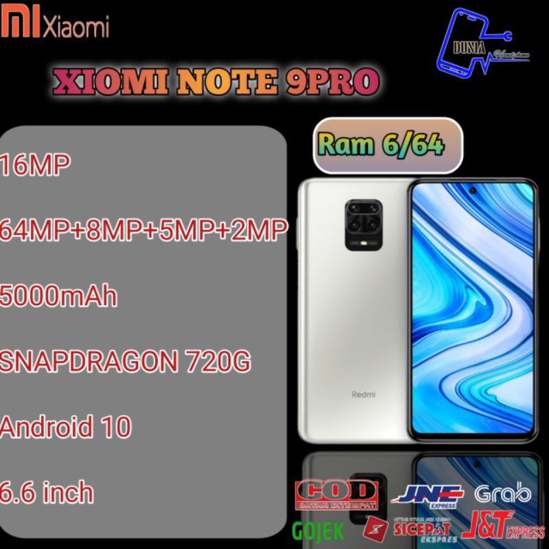 REDMI NOTE 9 PRO GARANSI RESMI TAM
