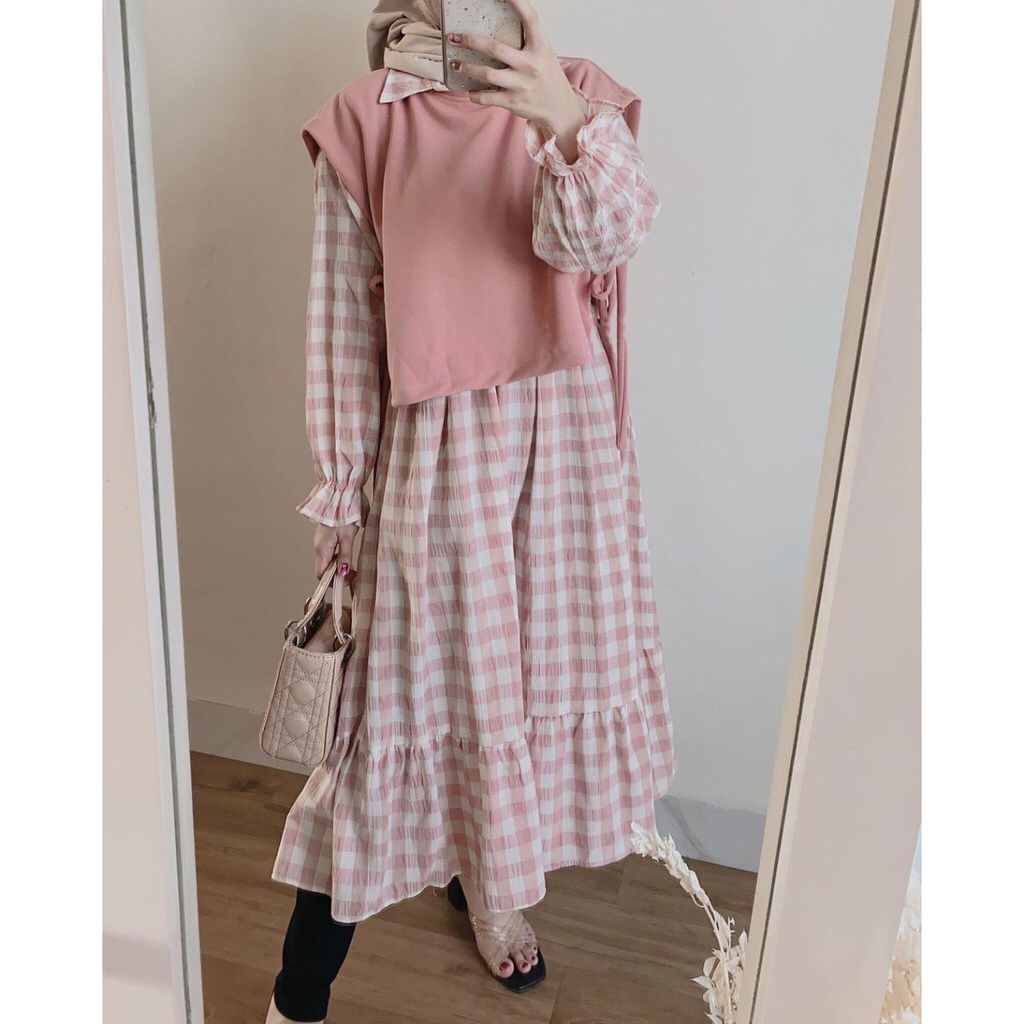 JOVANA TUNIK - TUNIK KOTAK + ROMPI - SET 2IN1- PAKAIAN WANITA - BISA COD