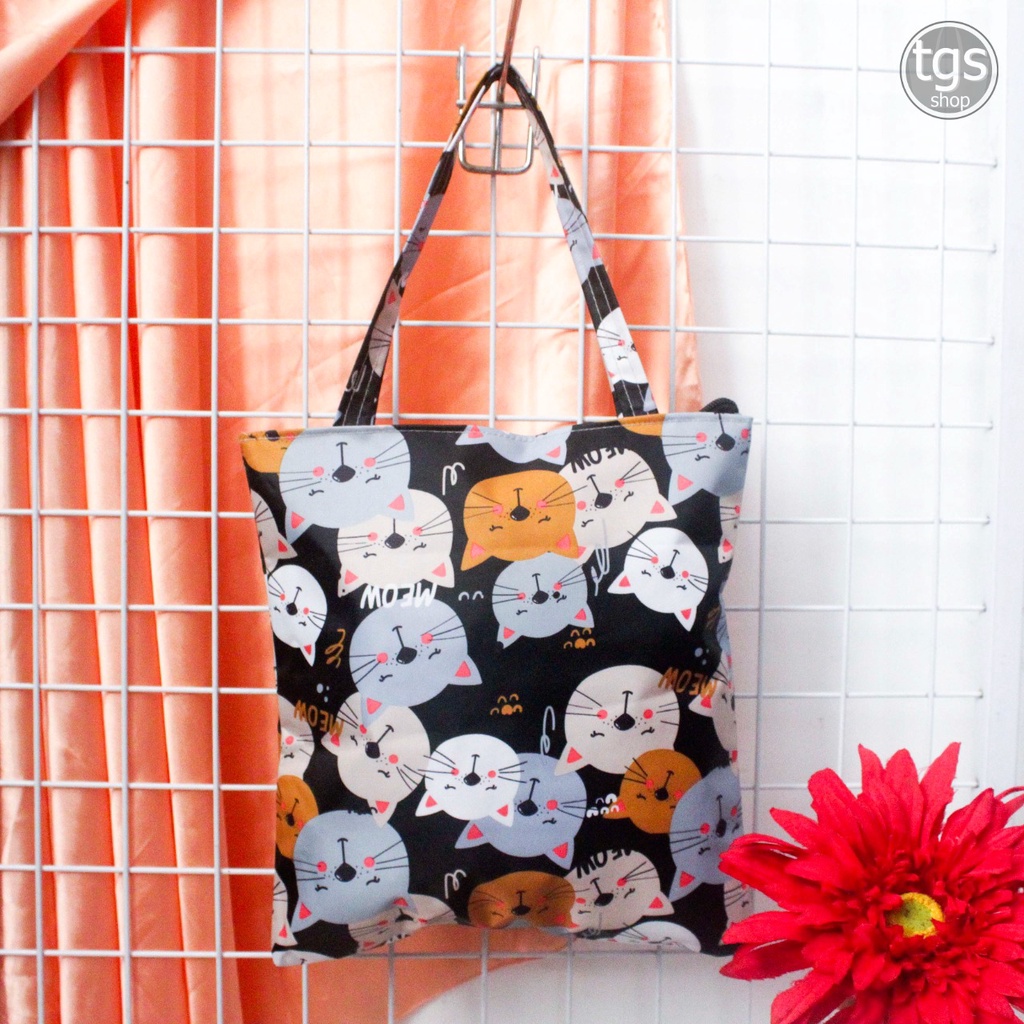 Tas Karakter Totebag Tenteng Mini Anak Perempuan Motif Print