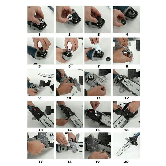 Chain Saw 12inch JLD Gerinda Tangan / Converter Grinder Chainsaw