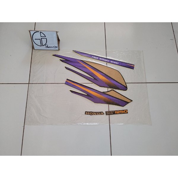 Striping Honda GL Max 1997 1998 Hitam Lis Ungu