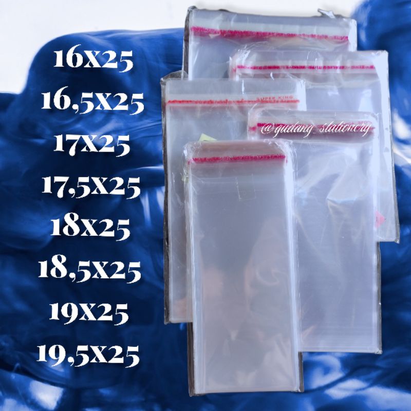 PLASTIK OPP/SOUVENIR PERNIKAHAN/UNDANGAN/KUE BASAH/BAJU/PLASTIK Lem PEREKAT TERMURAH..