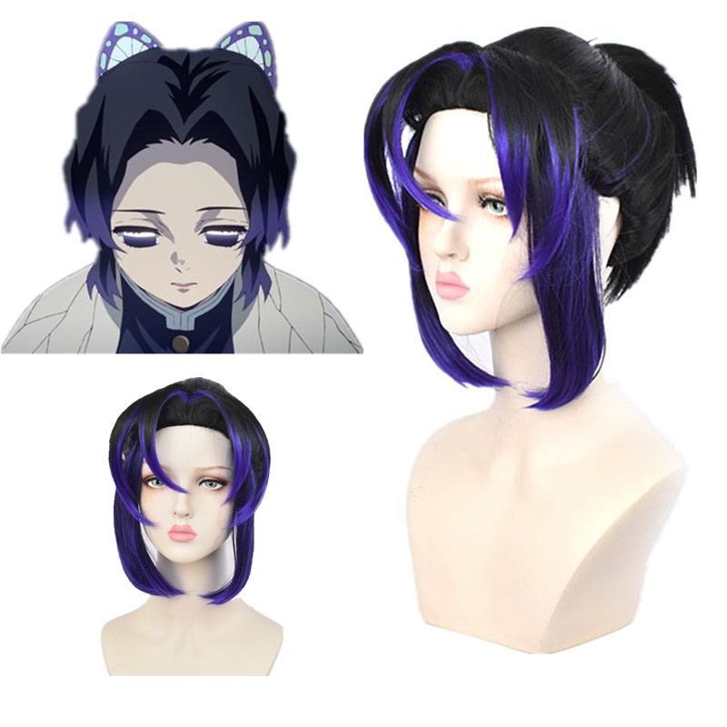 LOL-68 wig kanao kochou shinobu kimetsu no yaiba rambut palsu cosplay  demon slayer