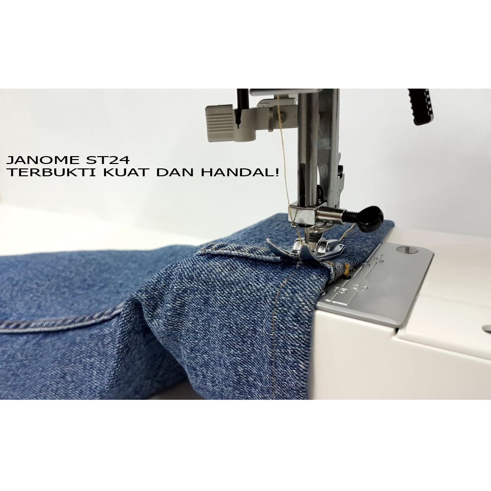 Janome St-24 Mesin Jahit Portable Heavy Duty - Biru Tua Putih