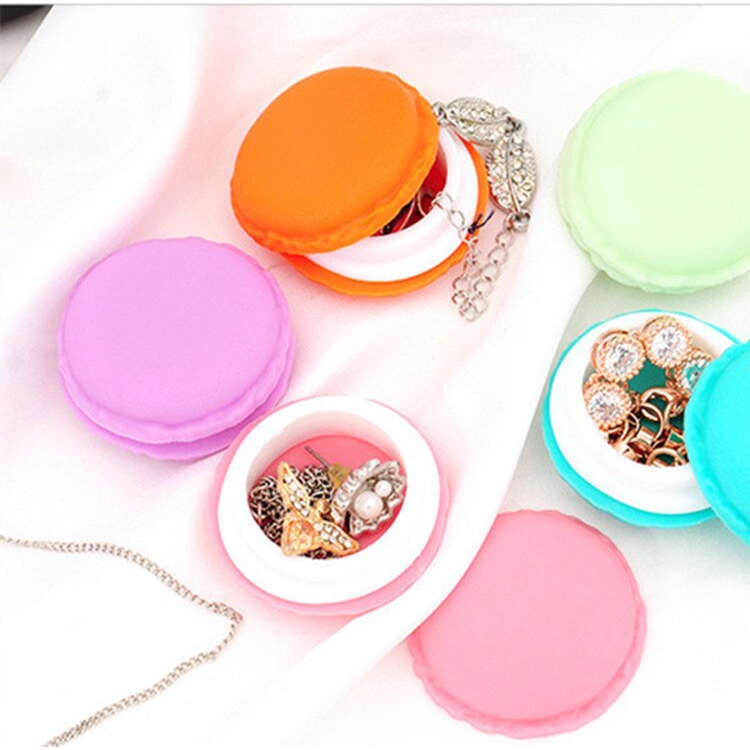 Kotak Penyimpanan Kalung Cincin Anting Bentuk MACARON Mini 4 cm - BUM