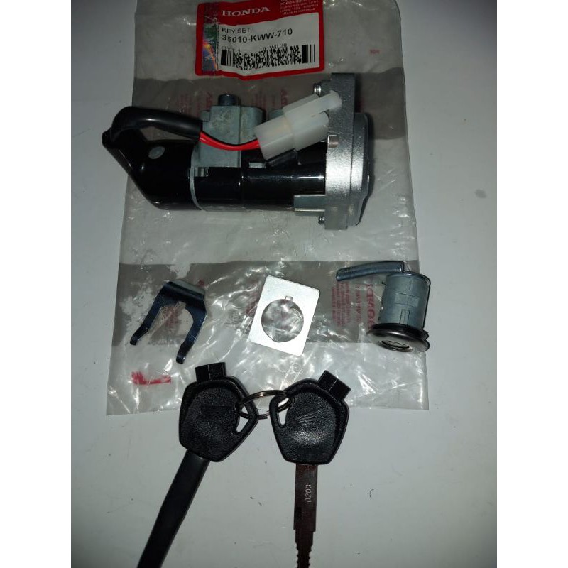 key set hondakunci kontak set plus kunci jok Revo fit fi kww