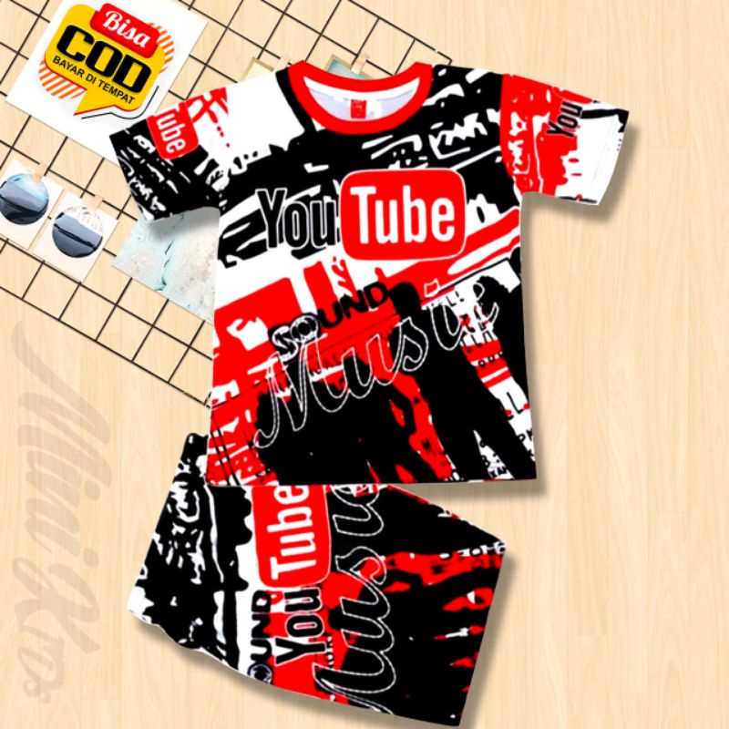 Stelan Baju Anak Youtube Music Printing