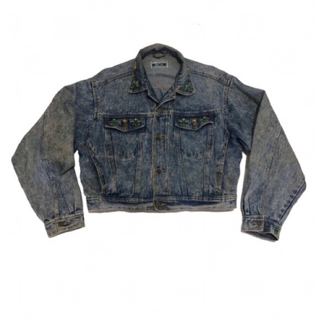 Vintage beta american 80’s trucker jeans jacket acid denim jacket jeans second denim second