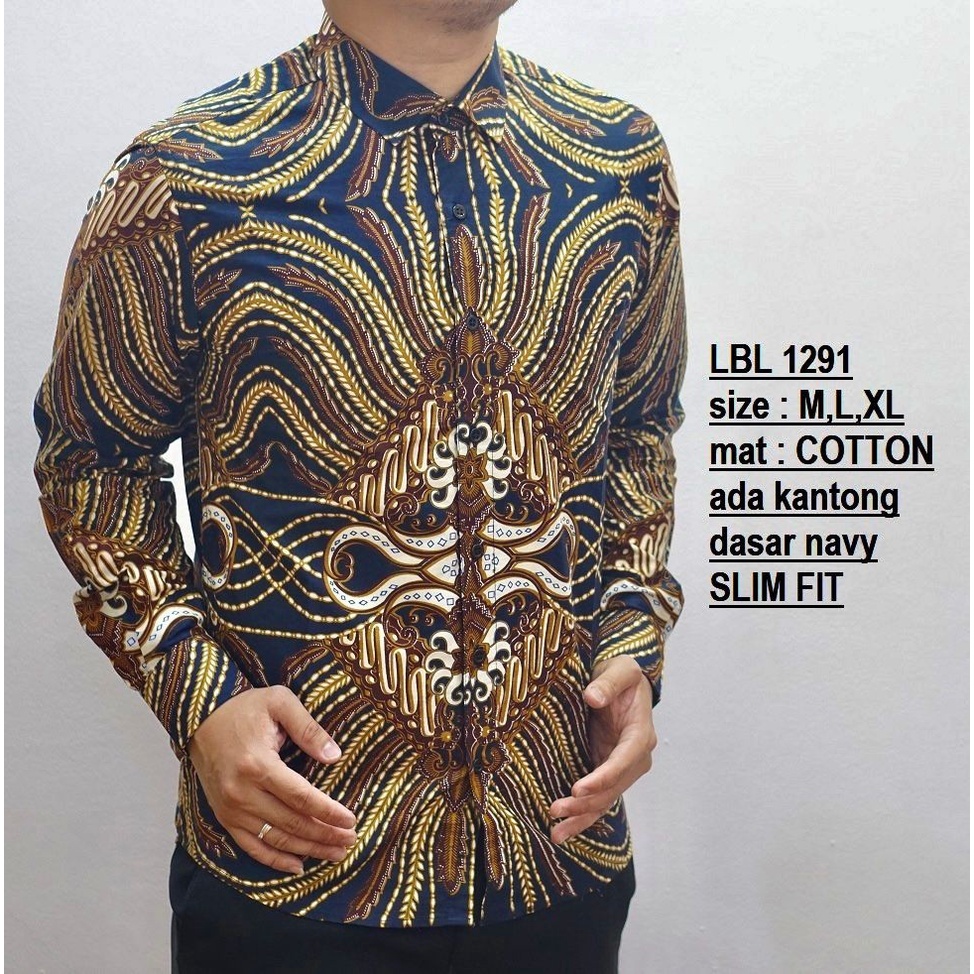 KEMEJA BATIK PRIA SLIM FIT BAJU BATIK PRIA BEST SELLER LENGAN PANJANG LBL265