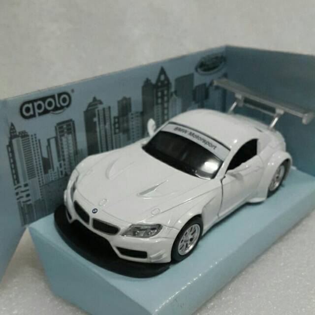 Mobil Diecast BMW Z4 GT3 Apolo MSZ Putih