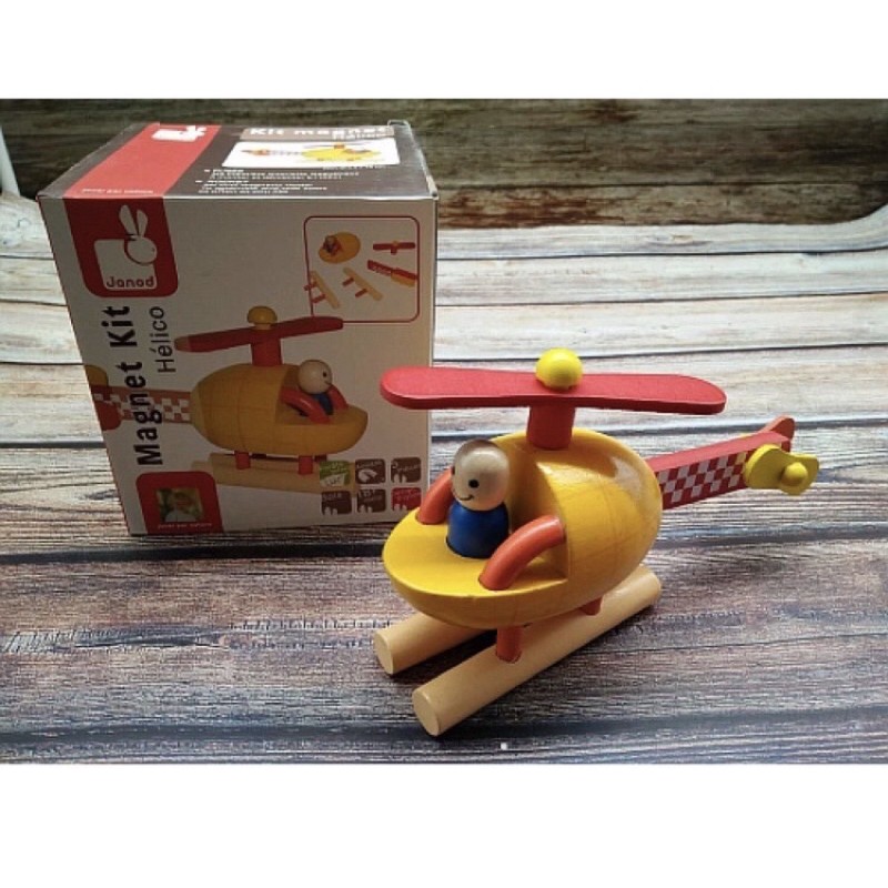 magnet kit - wooden magnetic plane - mainan anak lelaki - pretend toys