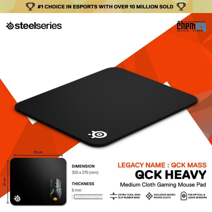 Steelseries QcK Heavy Medium / New QcK Mass Cloth Gaming Mousepad
