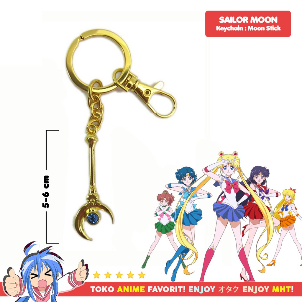 Gantungan Kunci Senjata Anime Sailor Moon Moon Stick Tongkat