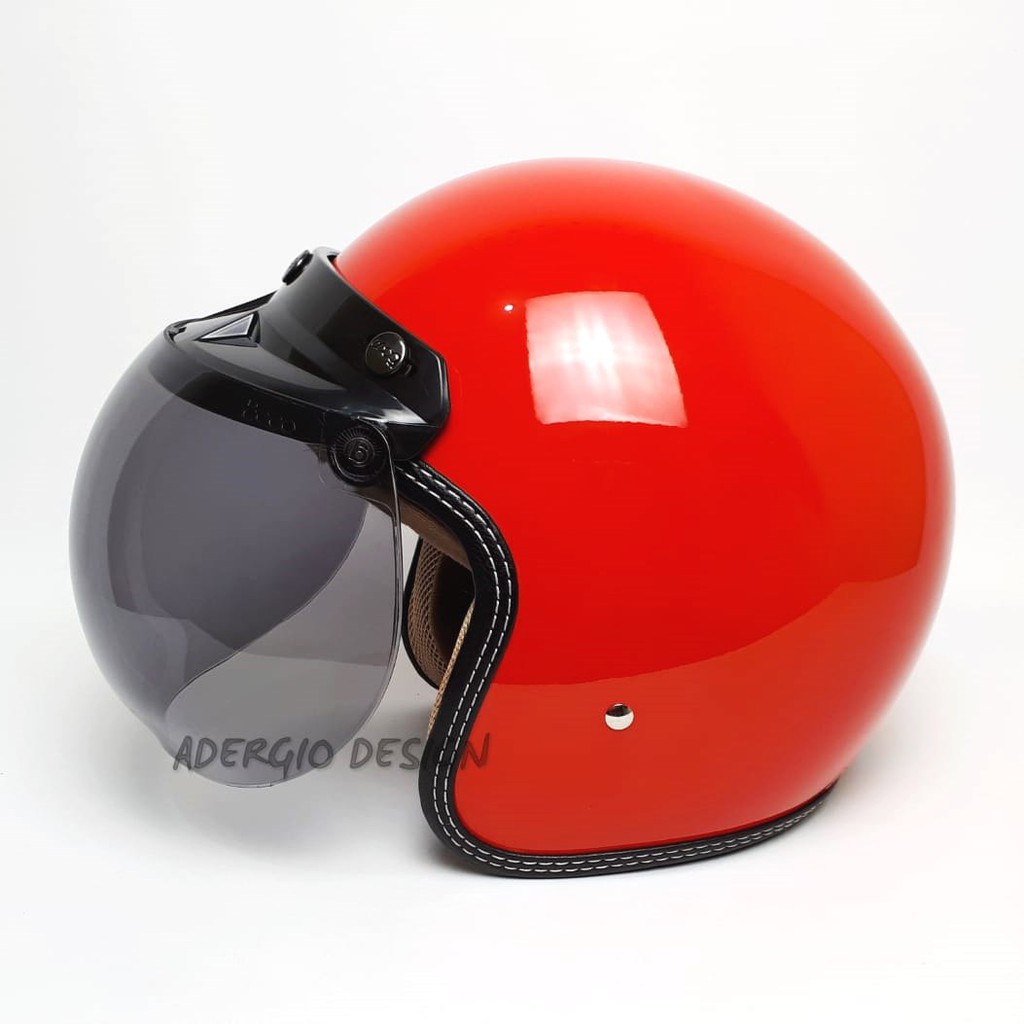 THINOS Helm Bogo Dewasa Solid Merah Glossy