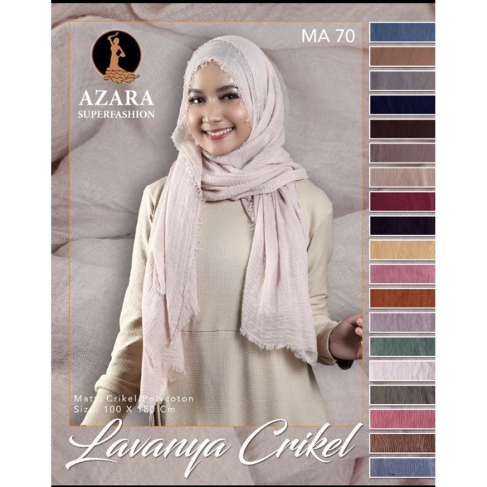 PASHMINA- PART 1100X180CM HIJAB PASHMINA ARAB LAVANYA CRINKLE SHAWL BY AZARA - RANDOM -PASHMINA.