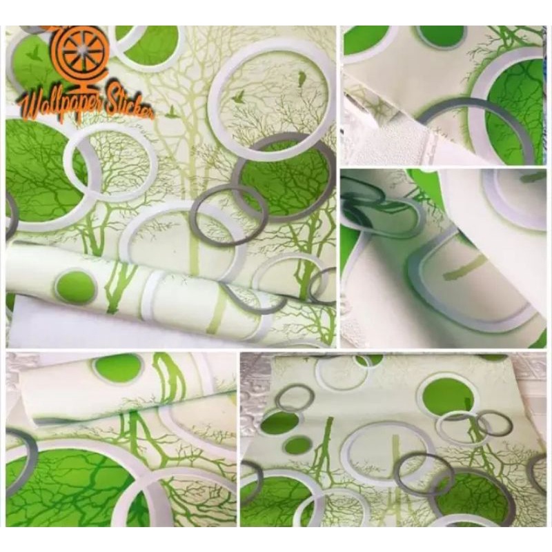 STIKER WALLPAPER 8,5 - 10m // STIKER DINDING POLKADOT HIJAU